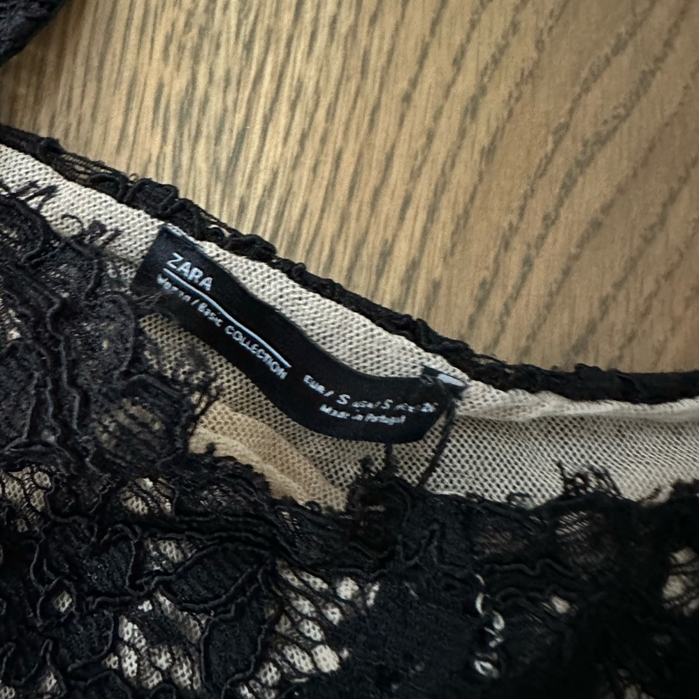 Zara Black Lace Top - Picture 2 of 3
